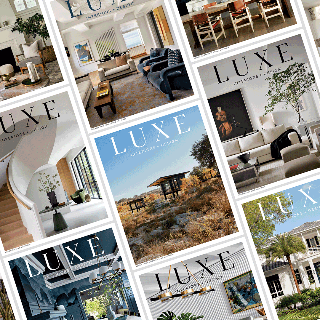 Wrought iron chandelier handcrafted in Dallas studio featured in Luxe Magazine, showcasing artisan-forged iron lighting by manufacturer