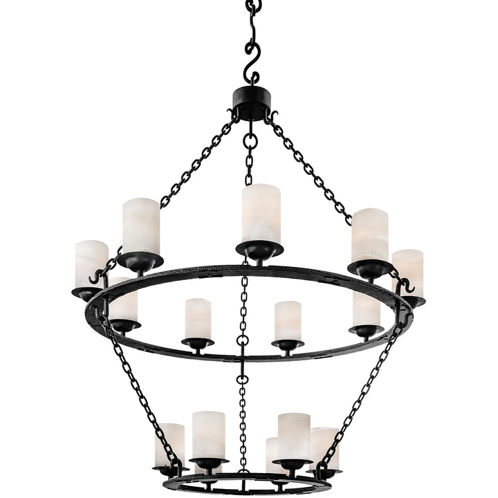 2 Tier Gothica Wrought Iron Chandelier