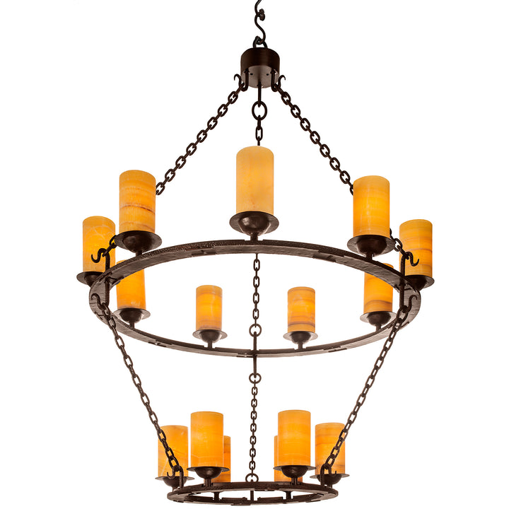 2 Tier Gothica Wrought Iron Chandelier