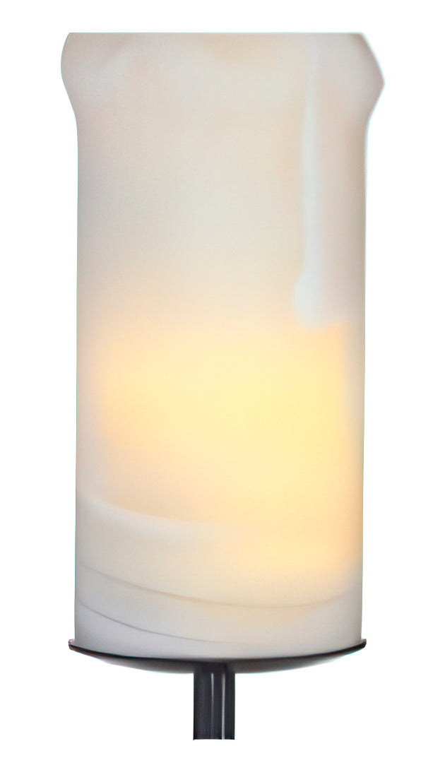 White alabaster shade cover with a soft luminous glow and subtle natural variation