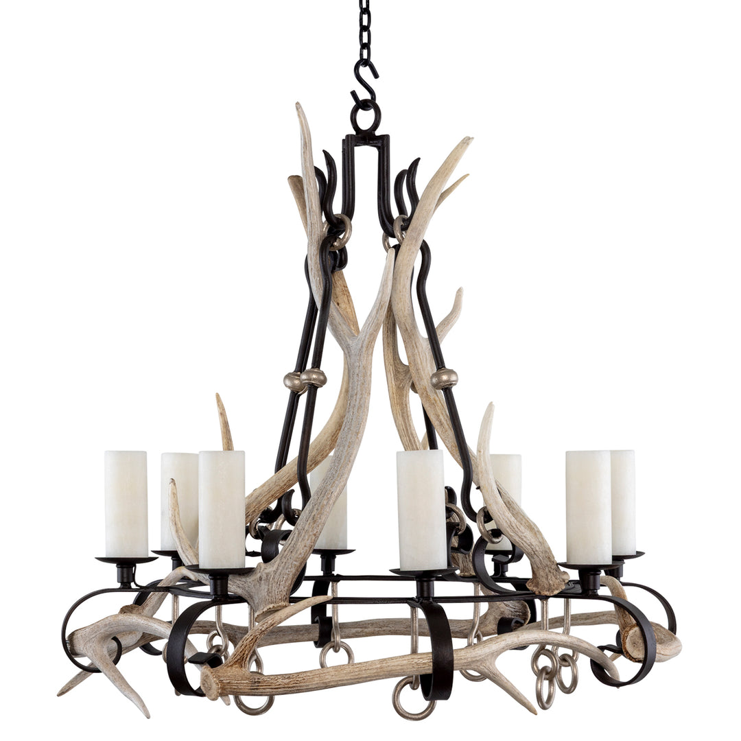 bravo wrought iron antler chandelier handcrafted by ashore lighting dallas texas natural shed antlers designer rustic lighting fixture
