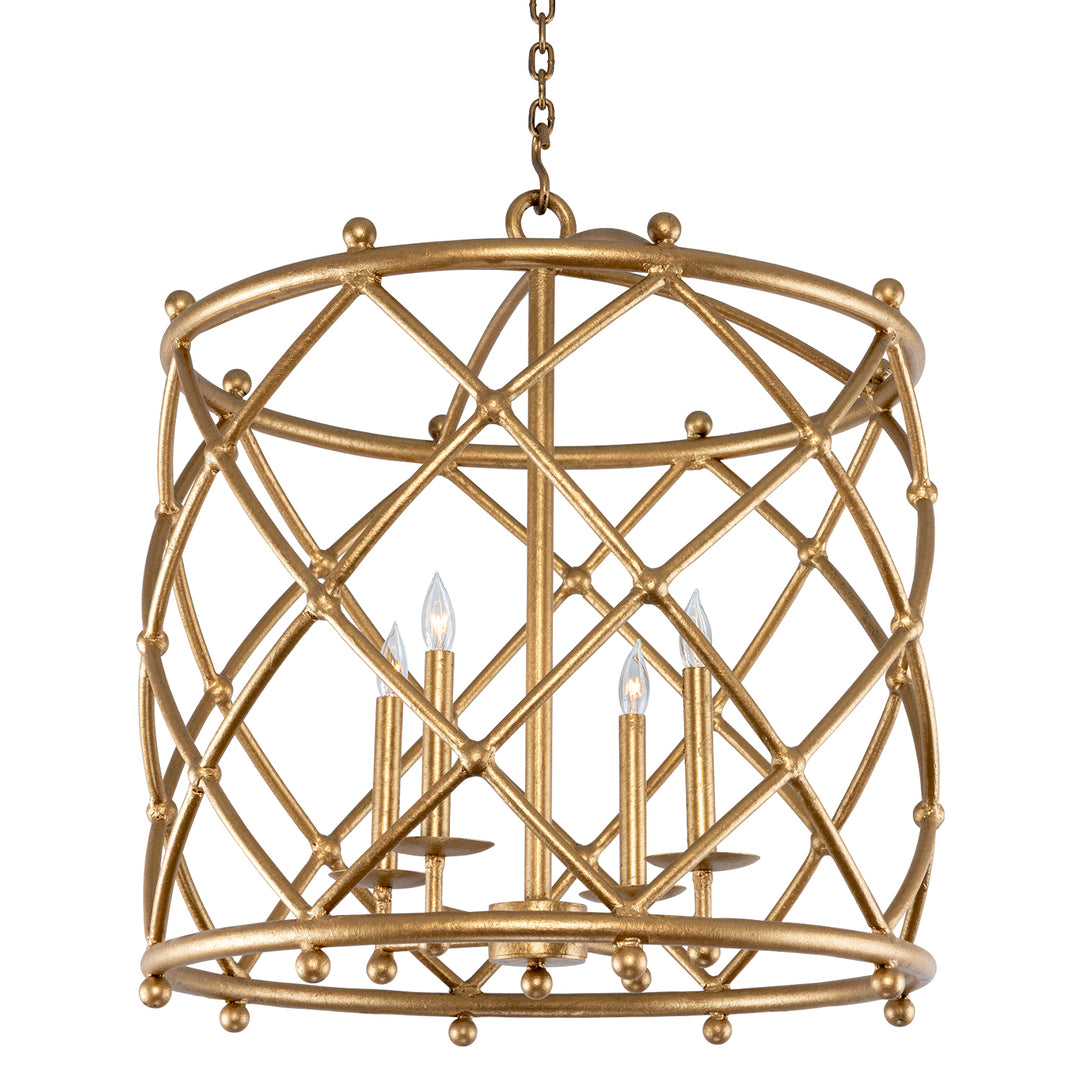 Bryce Wrought Iron Designer Pendant wrought iron designer pendant with open lattice drum frame and candle-style lights
