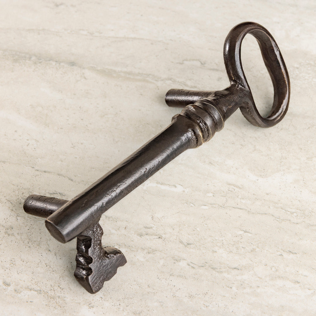 Estate Key Pull bronze cabinet hardware inspired by antique estate key design for luxury cabinetry