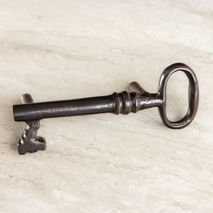 Estate Key Pull bronze cabinet pull with elongated antique key silhouette for custom kitchen cabinets