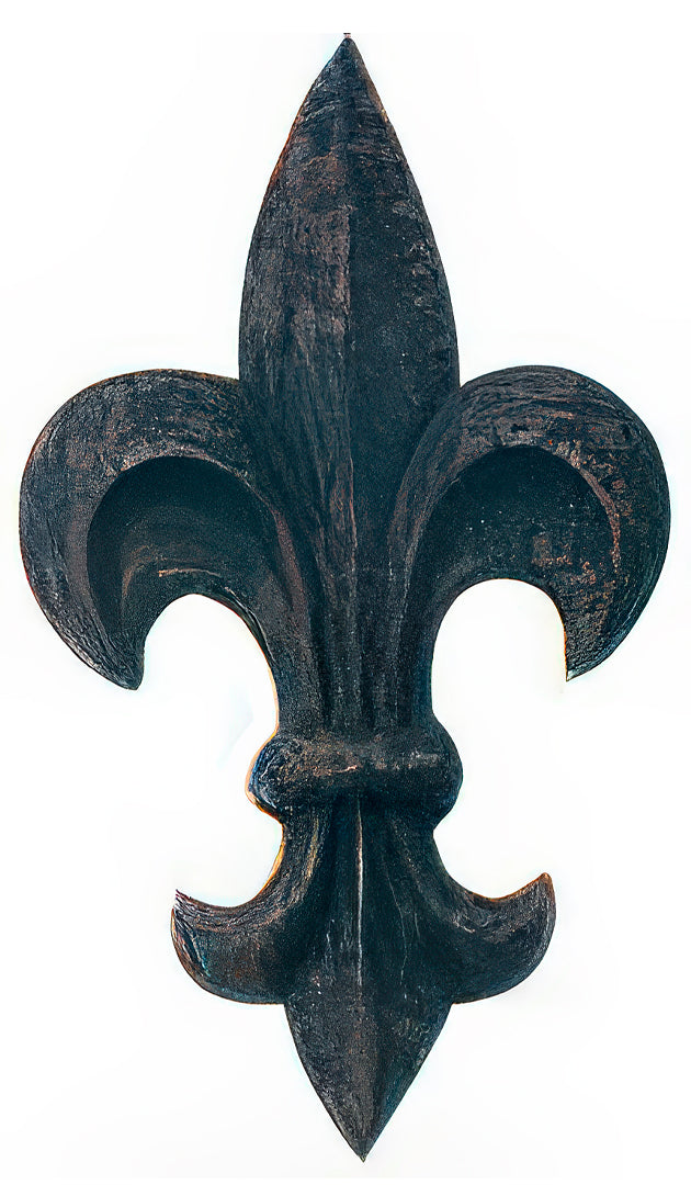 Aged Iron finish with deep weathered tones, subtle warmth, and textured character on handcrafted ironwork