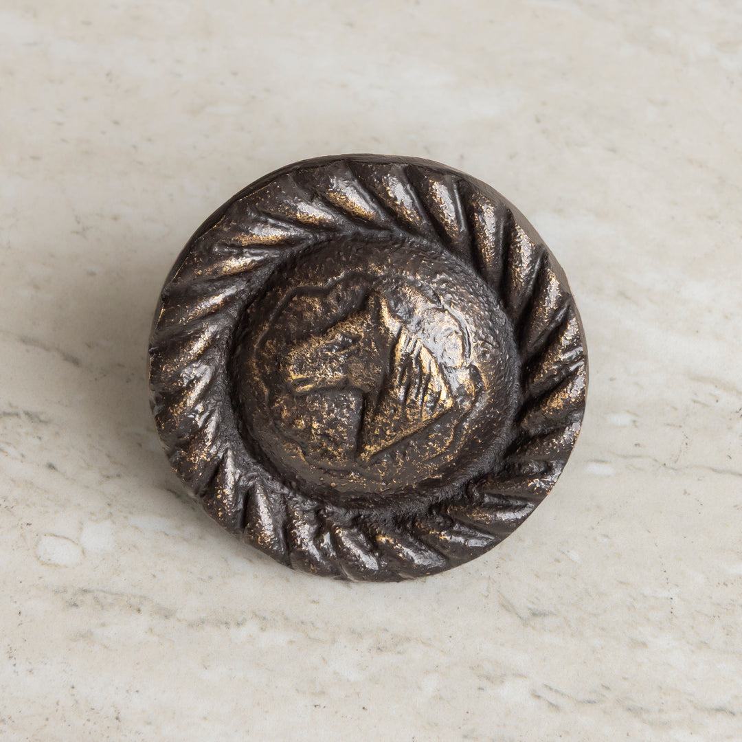 Luxury bronze cabinet knob with horse motif for cabinetry and furniture