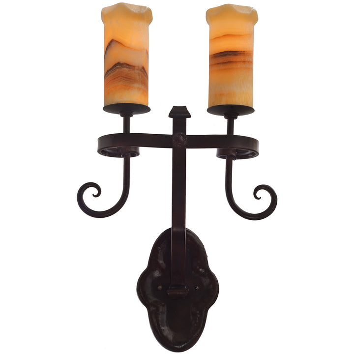 Rennaissance 2 Light Alabaster Designer Sconce
