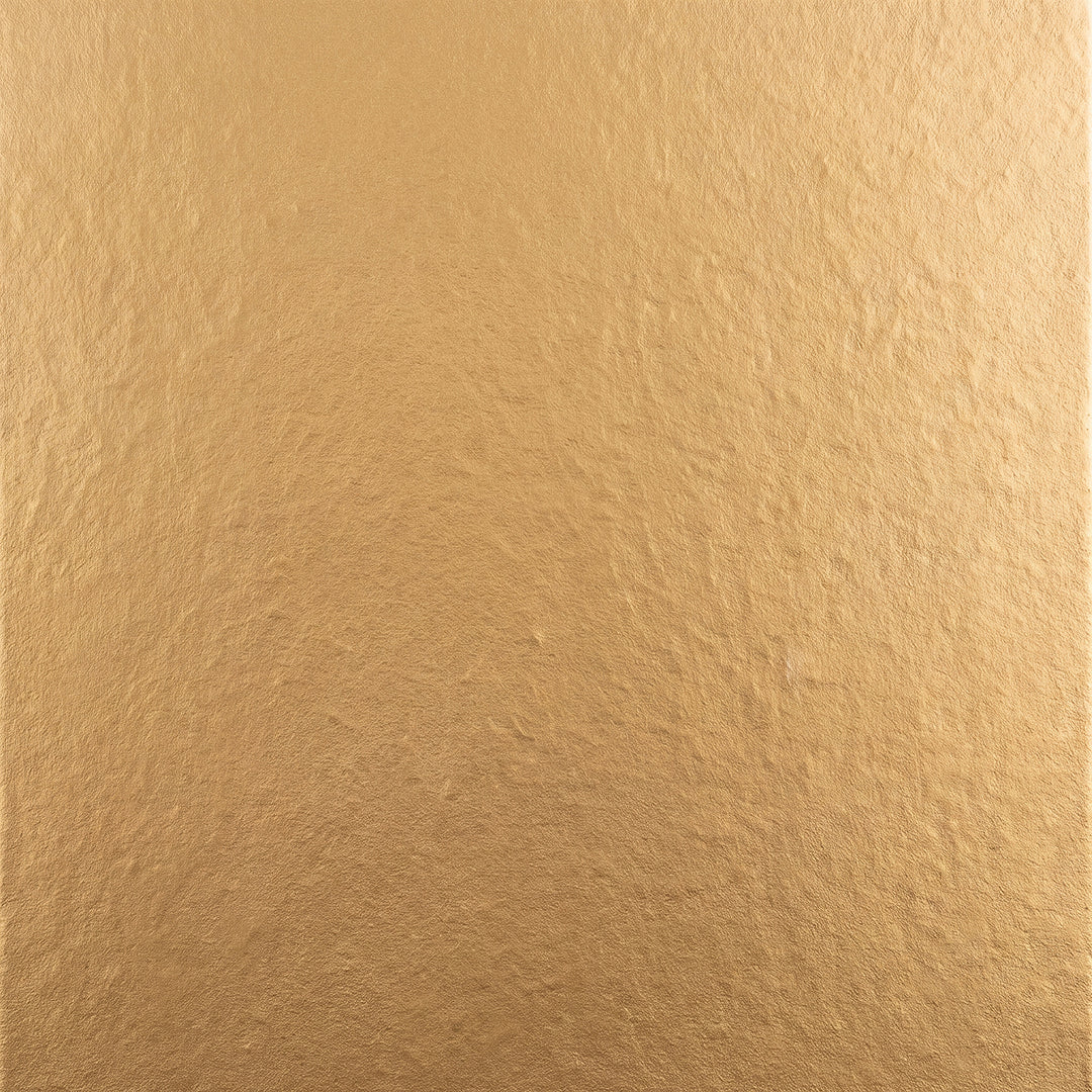 Soft Gold hand-applied wrought iron finish with subdued warm metallic coloration and a softly luminous textured appearance.