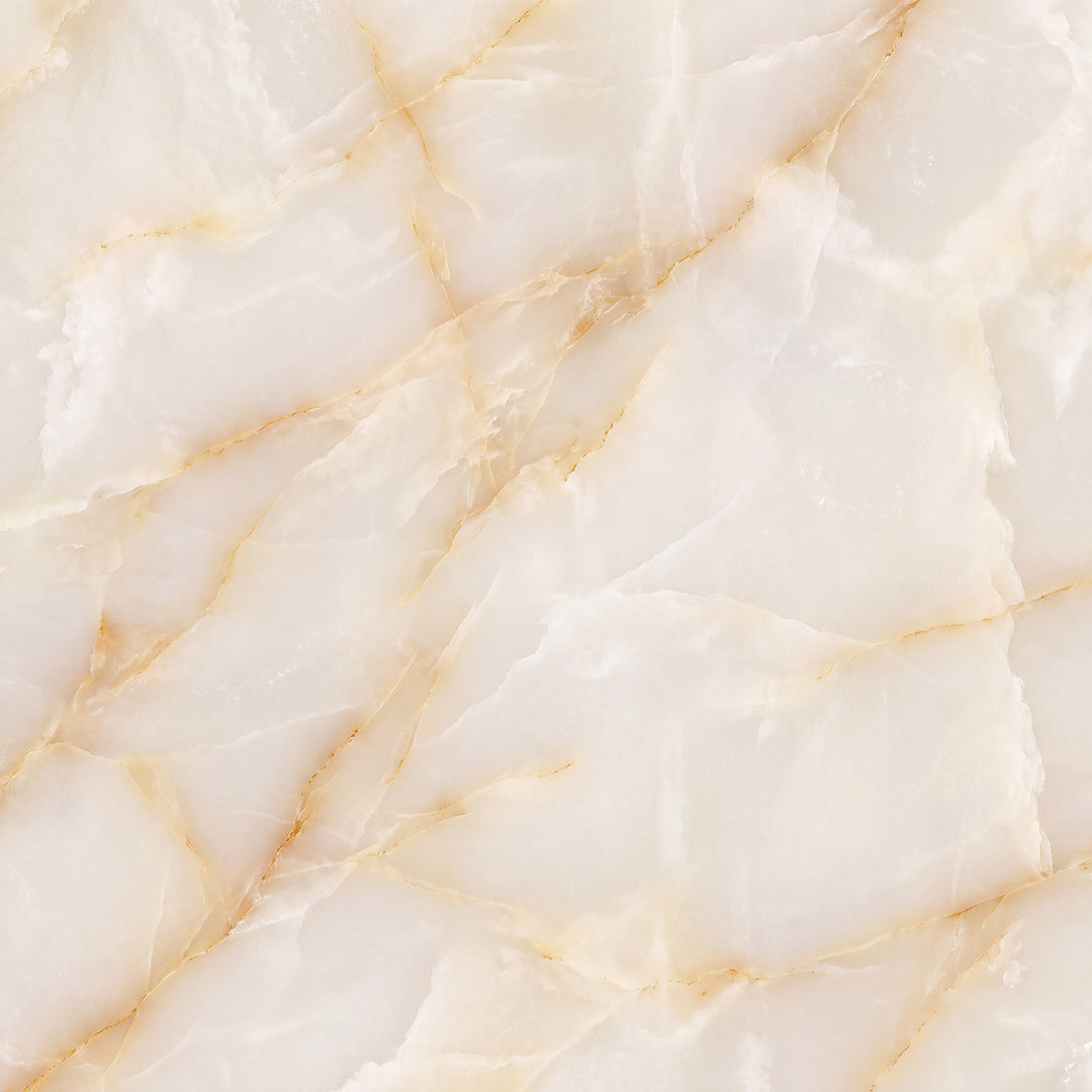 White with Amber Veining natural alabaster for designer lighting showing a light stone ground with warm mineral bands and translucency.